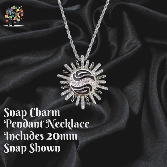 Dragonfly Spirit Designs Jewelry - Snap Charm Pendant Necklace for Standard Size Snaps Includes One Snap Shown